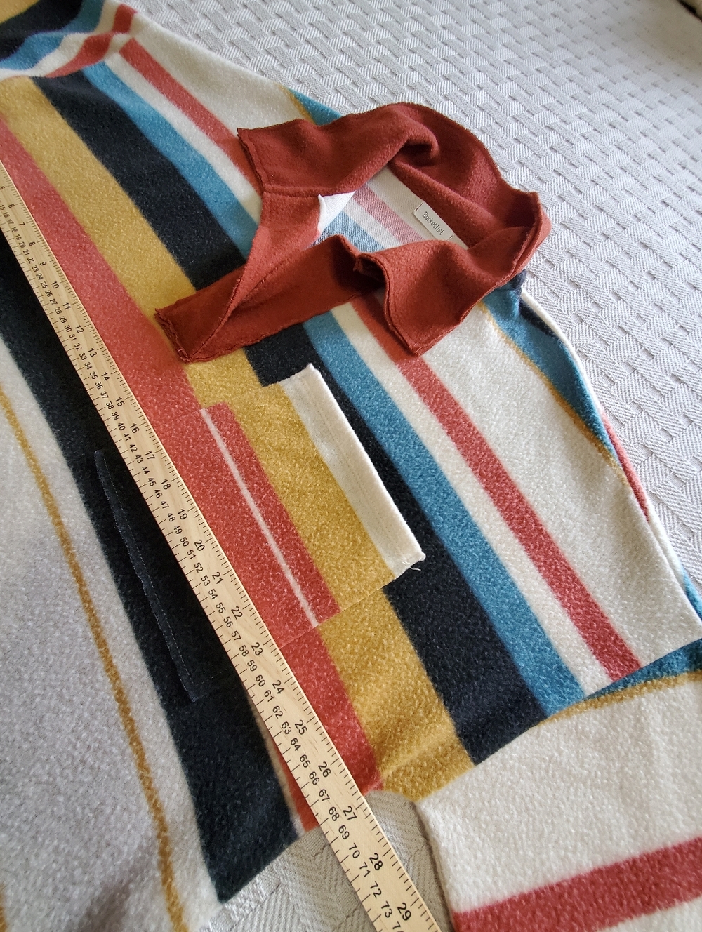 Bucketlist Striped French Terry Fleece Pullover Sweater - Picture 7 of 13